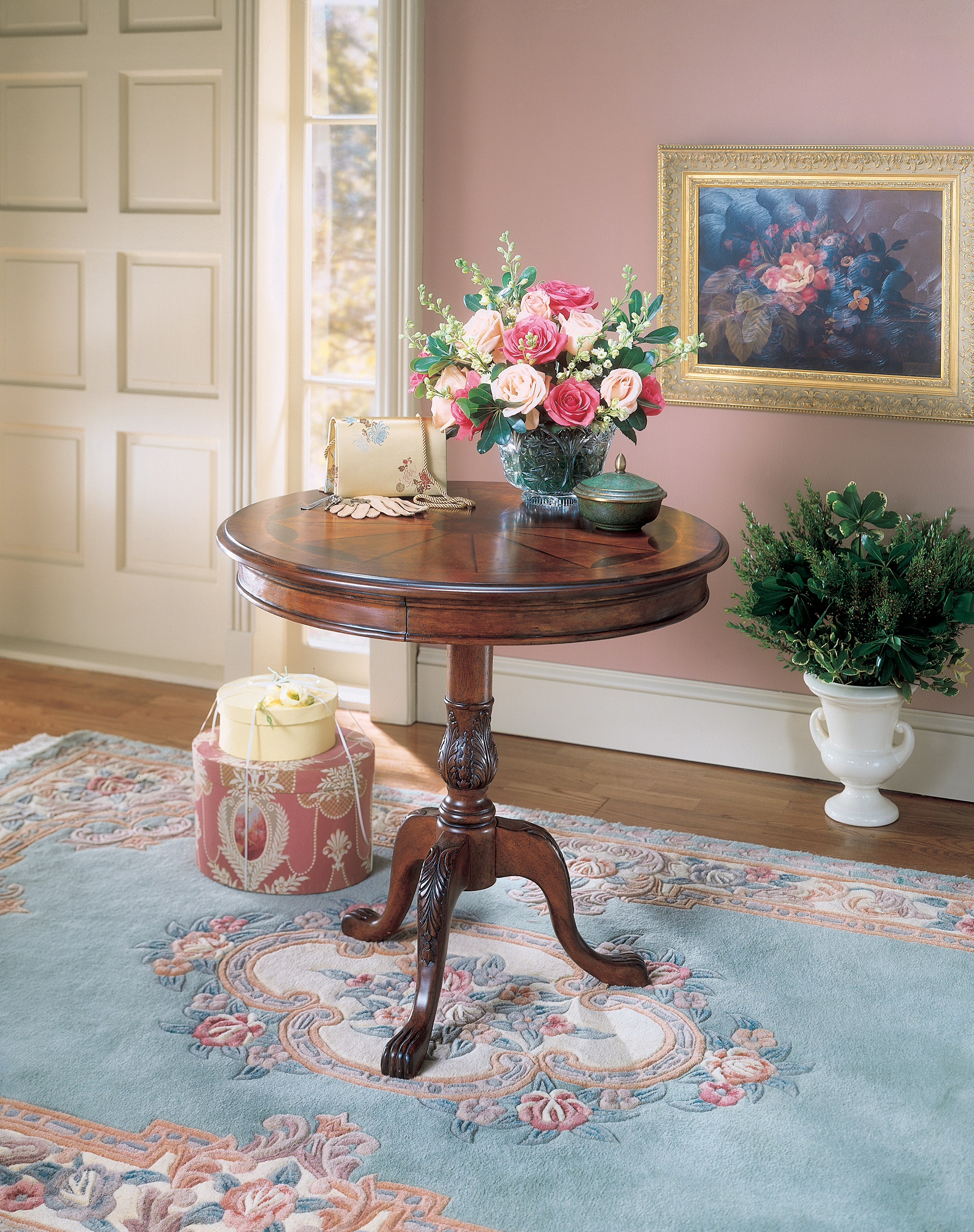 Butler Specialty Company Plantation Cherry Carissa Plantation Cherry Round Pedestal Table